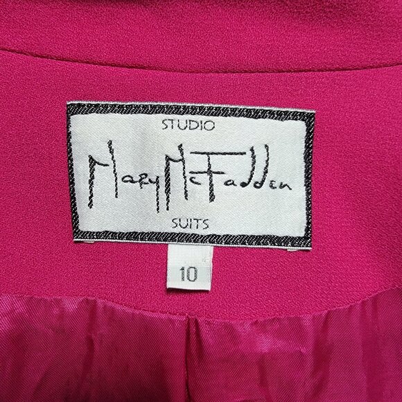 VTG Mary McFadden Skirt Suit Jacket Sz 10 Church Wedding Special Event *READ* - Picture 9 of 16